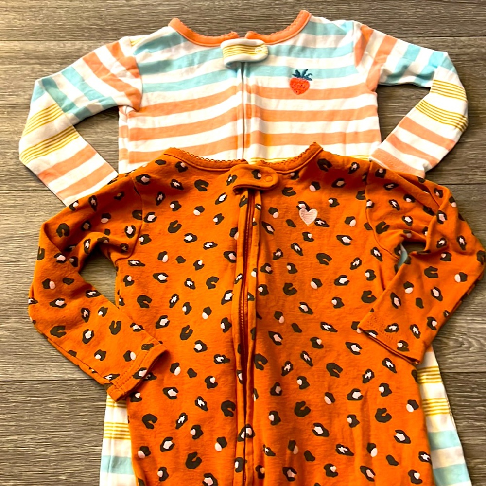 Footed zipper pajamas - baby girl
